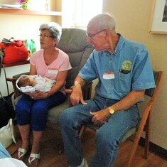 Great-Grandma & Grandpa Hagen with Astrid.