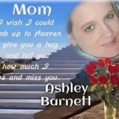 A memorial made by her daughter, Bailee Barnett.