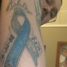 ashleys uncle and his memorial tattoo for ashley