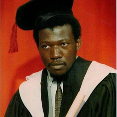 Asi Minjo on his graduation with BSc in Electrical Engineering in 1983