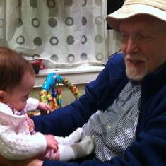 With granddaughter Layla in Philadelphia, 2012