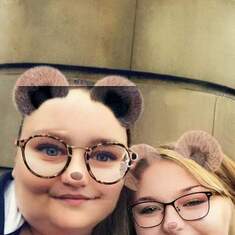 Wee were in town messing around with Snapchat lol xx