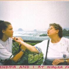grandma and i at niagarafalls