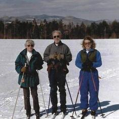 Mom, Dad & Kim X-C skiing in VT 1996
