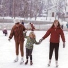 Mom, Kim & Karen skating