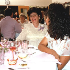 Audrey and Edna at Doug and Pam's wedding 1997