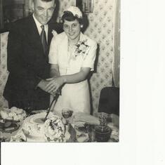 DAD AND MUM ON THEIR WEDDING DAY IN 1957 ,SO VERY YOUNG AND DO MUCH TO LIVE FOR ,,