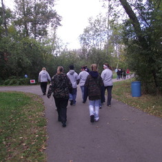 Haley and Hannah walking