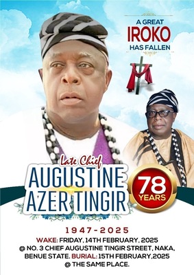 Chief Augustine Azer Tingir (JP)