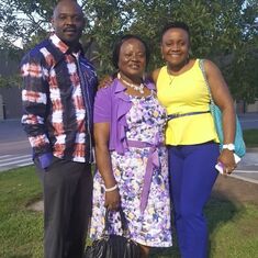 Auntie, her daughter Eunice and son inlaw Gustave in Canada 
