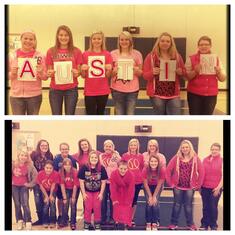 Pink for Austin on Monday December 3,2012! We Love You!!