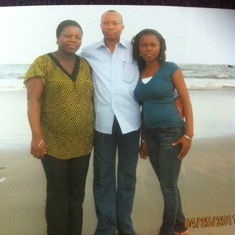 Sister Awy,husband and I on visit to Eket.