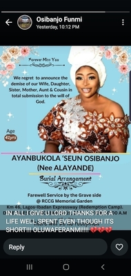 Ayanbukola Osibanjo 'Seun Osibanjo (nee Alayande)