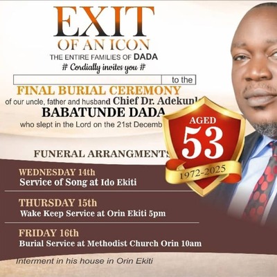 Chief Dr Babatunde Adekunle Dada
