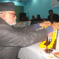 President of Nepali Congress Sushil Koirala paying tribute to our grandfather Late Bakhat Bahadur Kunwar
