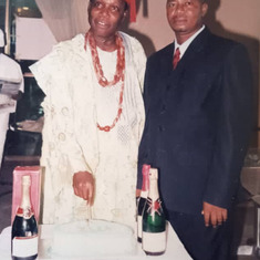 Daddy with His First Son, Dominic KIMIA  during his 70th Birthday Celebrations. 