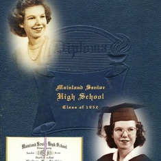 Graduation:  Mainland High School 1952 Daytona Beach, Florida