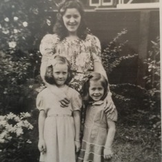 Mom, front left, with her mom, and sister, Sissy.