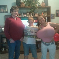 My mom being silly with Avis Martin and Kenna Martin 