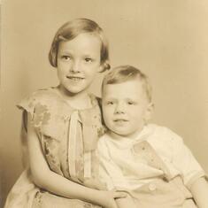 Barbara (6yrs) and Donald (3yrs) - 1929