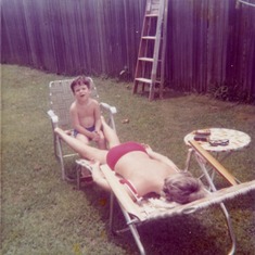 Barbara with Marc Dean (Son) in Wheaton, Maryland June 1972 (28 years old)