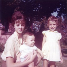 From Left: Barbara with Alan Benyak (Nephew), Kelly Benyak (Niece) in Arlington National Cemetery, Virginia 1963 (19 years old)