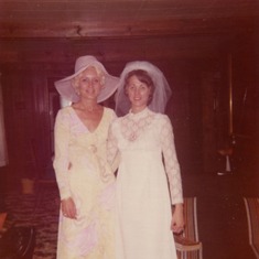 Barbara's second wedding: Betty Evangelist (Friend and Maid of Honor), Barbara 1975 (31 years old)