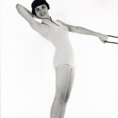 Barbara's short modeling career in 1964 (20 years old)
