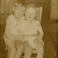 Joey and David Benyak (Brothers) 1933 (4 and 3 years old)
