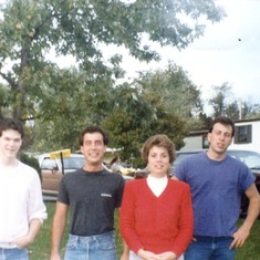 From left: Marc Dean (Son), Paul Longenecker (Stepson), Dawn Longenecker (Stepdaughter), Daryl Longenecker (Stepson) October 1988