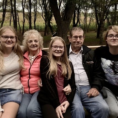 Jacob, Samantha, & Emma with Grandma and Grandpa, September 20, 2019