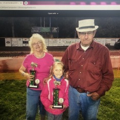 Osceola tractor pull! Alison got to have one of Grandma’s trophies!