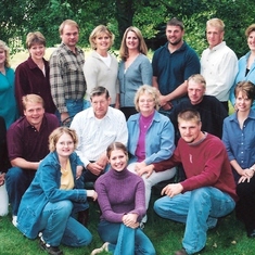 2002 -  Barb & Val with their 15 children