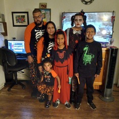 Christyon his family and Kreee Halloween 2021