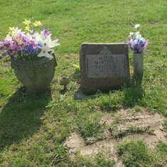 Mary's marker is just to the left of Grams headstone.