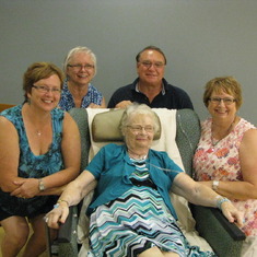 Barb with Judy, Sheryl, John, and Kayla