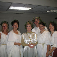 Greek-themed retirement party (provided by Donna Kress and Wenping Bo)