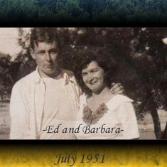 Ed and Barbara July 1951