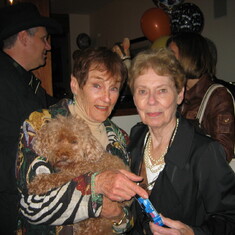Barbara with her sister-in-law Connie Crane in 2008