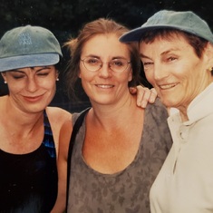 Patricia, Pam and Barbara at Pam's wedding in 1998