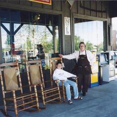 Heather and Mom at Cracker Barrel