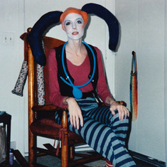 Barbara in jester costume
