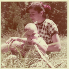 1956-Barbara & Theresa Outdoors