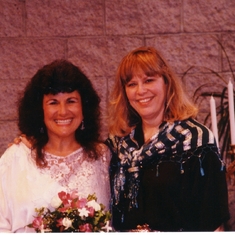 1989-Barb with Jenny at Wedding