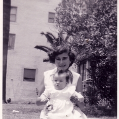 Barbara at 14 years old is holding her niece, Susan.