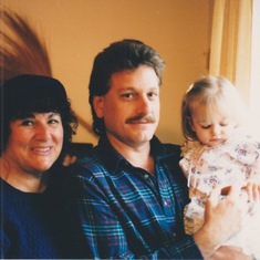 Barbara, her son David, and his daughter Marissa in Washington state, 1995.