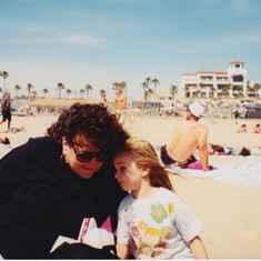 How sweet - Gramma and Grandaughter at the beach.