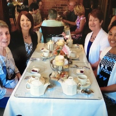 Mom, Shari, Michele and Amelia - Mother’s Day at the tea room