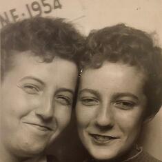 Shirley and Barb in 1954 at CNE.
