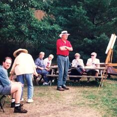 Mom with her Artist friend, Rick on an Art course together in Haliburton.